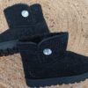 Bottines noires fourrées strass – Image 3
