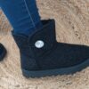 Bottines noires fourrées strass – Image 2