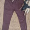 Pantalon jeans stretch simili cuir bordeaux – Image 4
