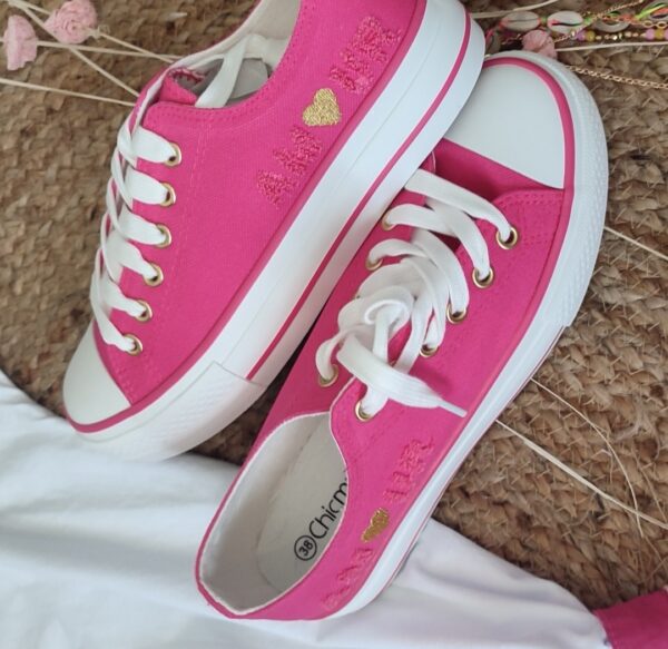 Baskets amour Chicmuse Fushia basses