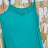 Débardeur lycra dentelle turquoise belle taille – Image 2