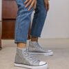Baskets amour Chicmuse pailletées silver