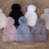 Bonnet angora April Vintage taille unique couleur écru paillettes – Image 3