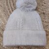 Bonnet April Vintage angora taille unique couleur beige paillettes – Image 2