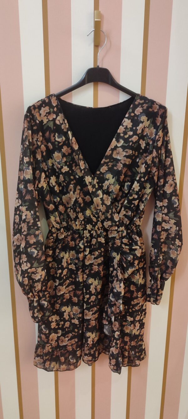 Robe imprimé fleurs taille unique avec volants