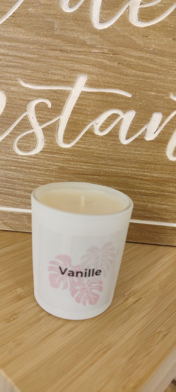 Bougie 70 ml cire d'huile d'olive parfum vanille