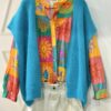 Gilet sans manches tout doux bleu fluo Mohair April Vintage – Image 3