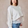 Sweat à dentelle manches échancrée April Vintage – Image 2