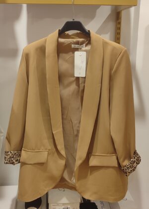 Blazer veste camel et léopard taille unique