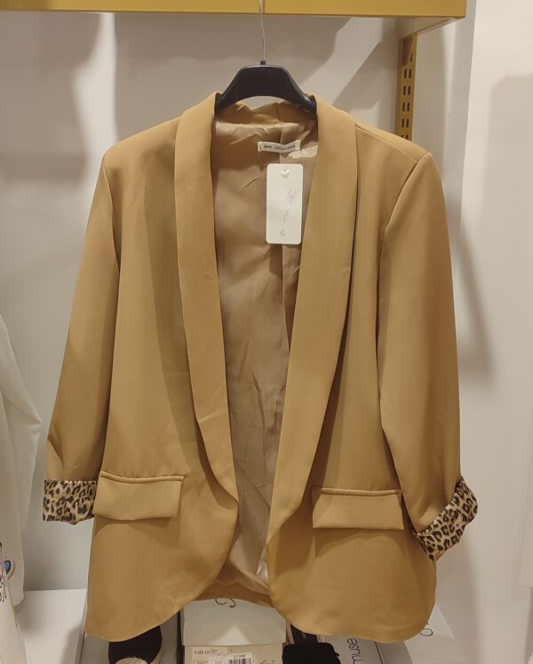 Blazer veste camel et léopard taille unique
