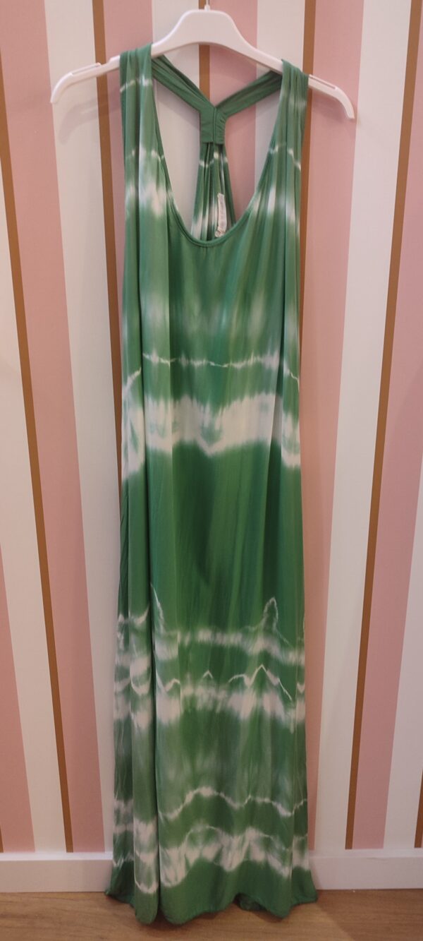 Robe été bohème style débardeur vert dégradé
