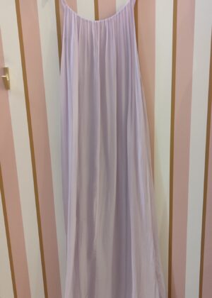 Robe été bretelles voile mauve