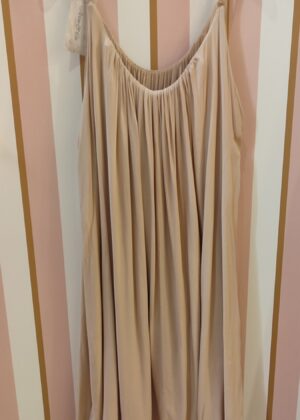 Robe bretelle tressées grande taille beige