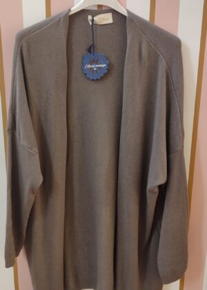 Gilet basic mi long taupe April Vintage