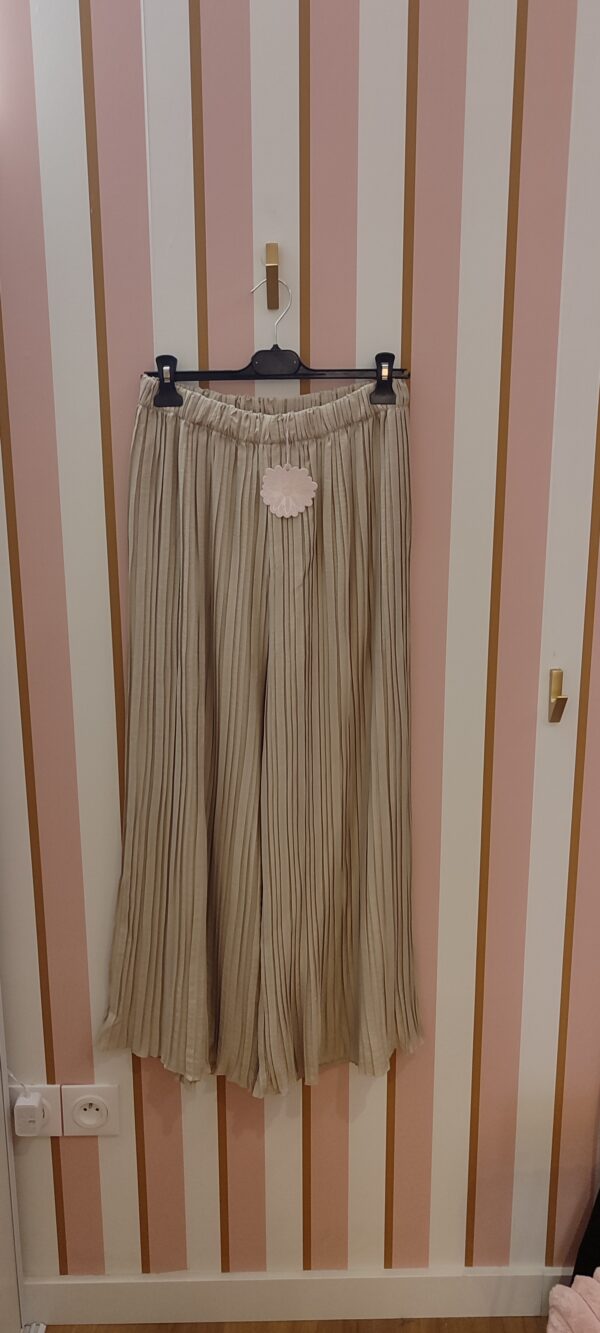 Pantalon plissé April Vintage Taille unique beige