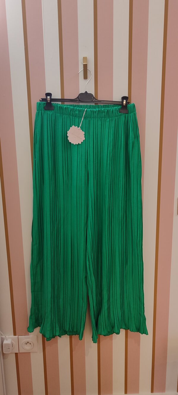 Pantalon plissé April Vintage Taille unique vert
