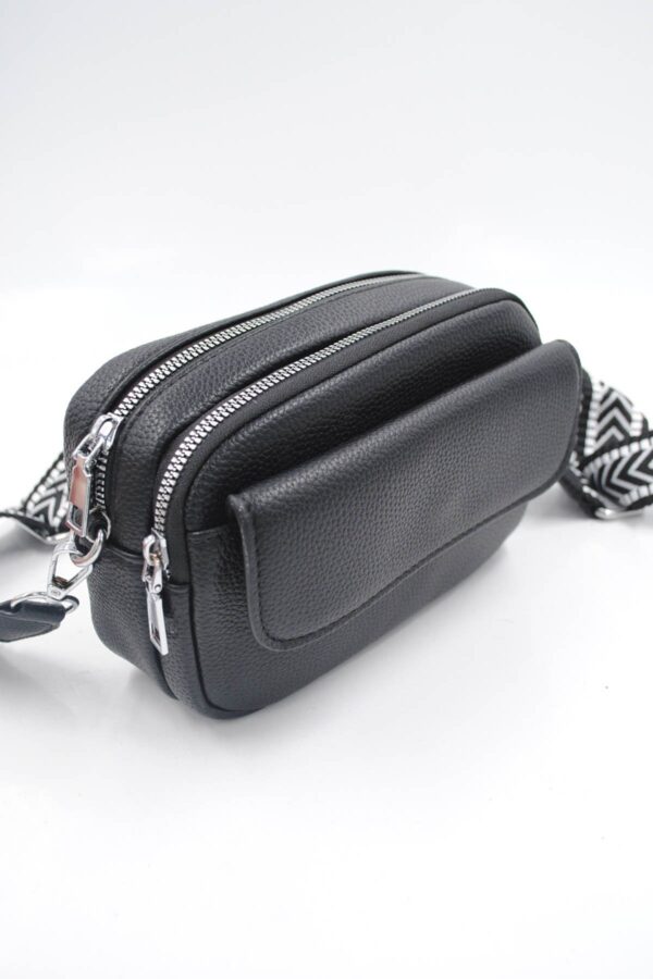 Sac bandoulière pochette noir et blanc – Image 2