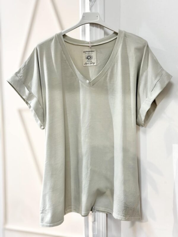 Tee-shirt April Vintage basic beige petites manches