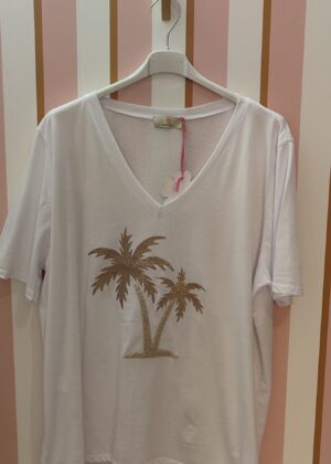Tee-shirt grande taille palmier or