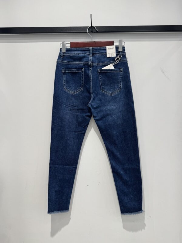 Jeans grande taille strass bleu stretch – Image 3