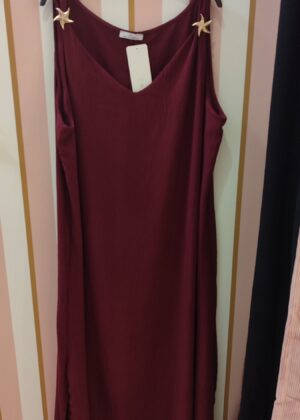 Robe belle taille étoile de mer bordeaux