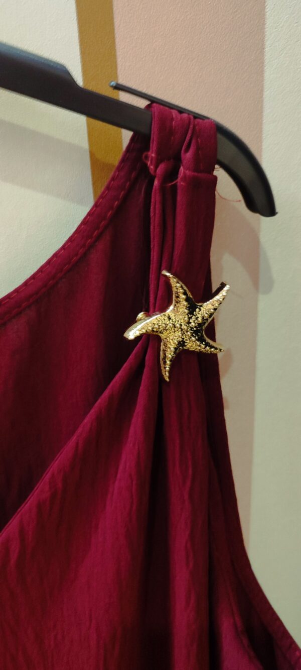 Robe belle taille étoile de mer bordeaux – Image 2