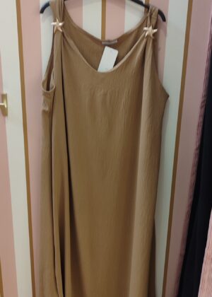 Robe belle taille étoile de mer camel