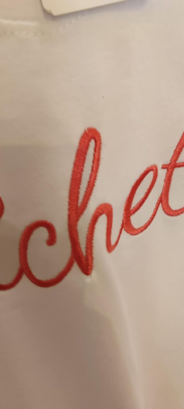 Tee-shirt grande taille bichette blanc terracotta – Image 2