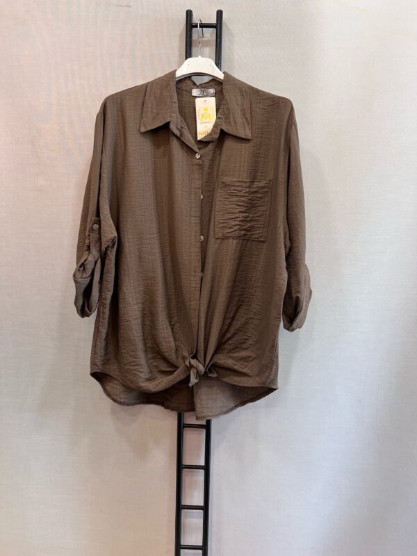 Chemise grande taille marron