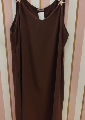 Robe belle taille étoile de mer marron