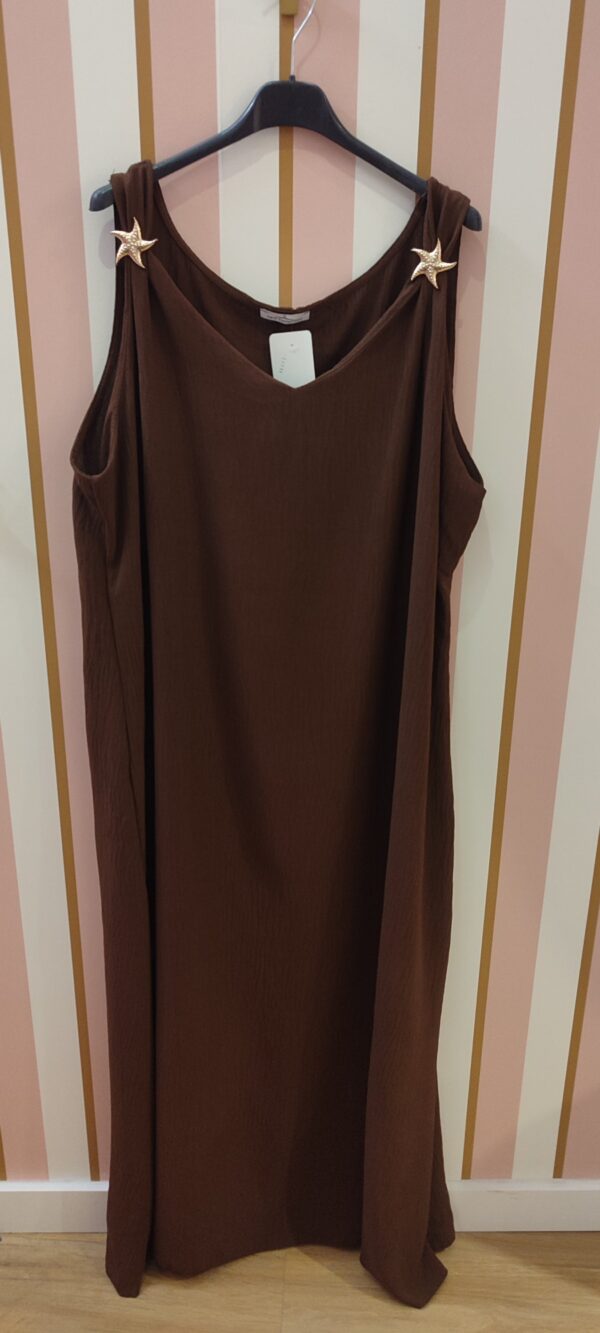Robe belle taille étoile de mer marron