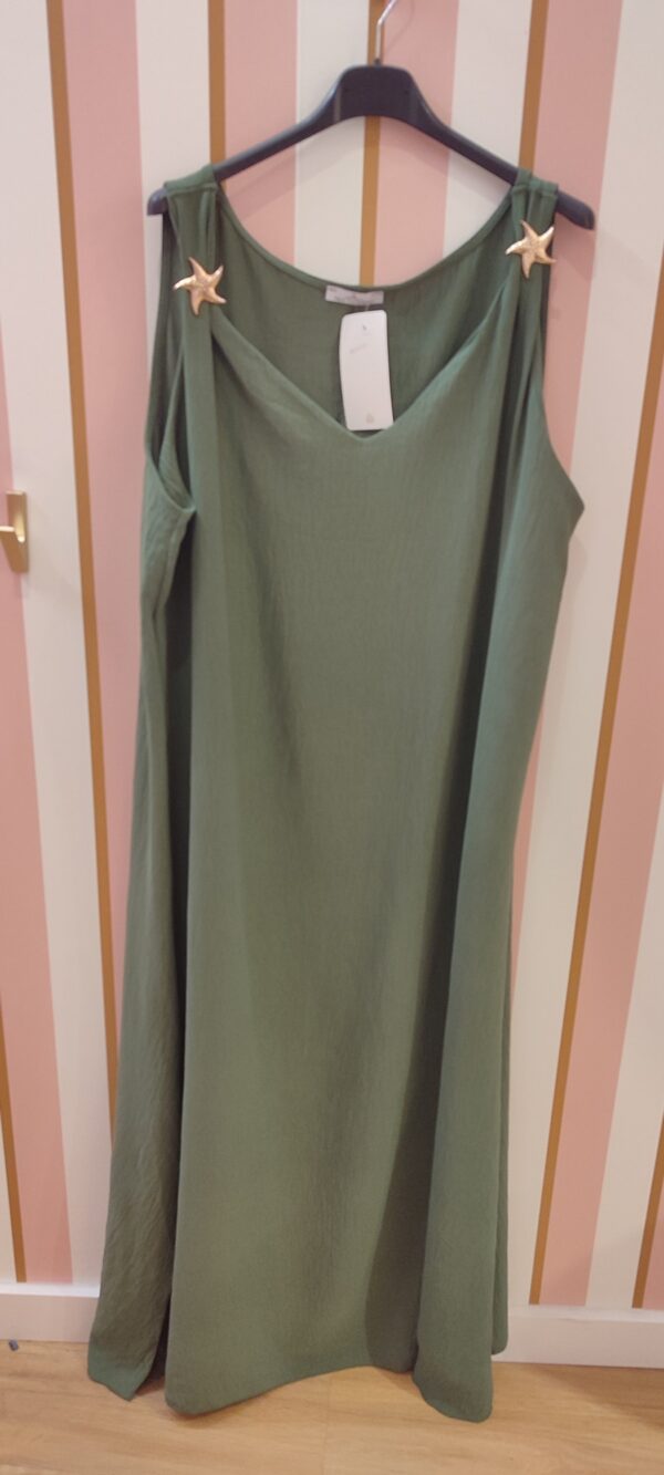 Robe belle taille étoile de mer kaki
