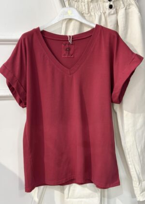 Tee-shirt April Vintage rouge petites manches