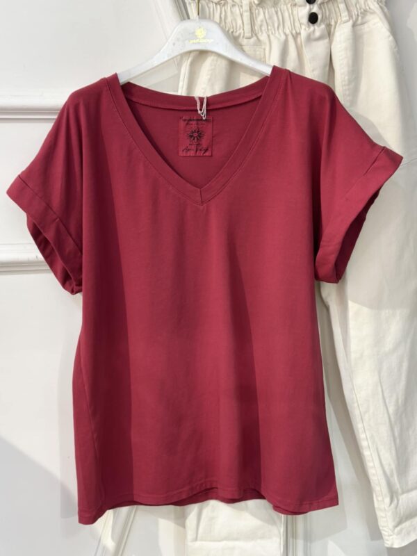Tee-shirt April Vintage rouge petites manches