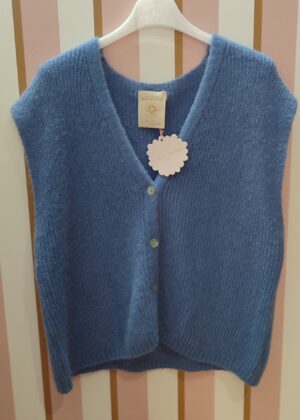 Gilet sans manches April Vintage bleu jeans