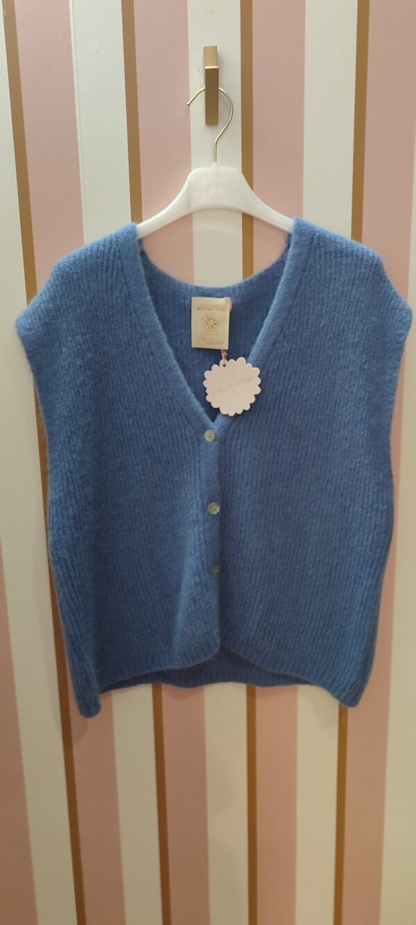 Gilet sans manches April Vintage bleu jeans