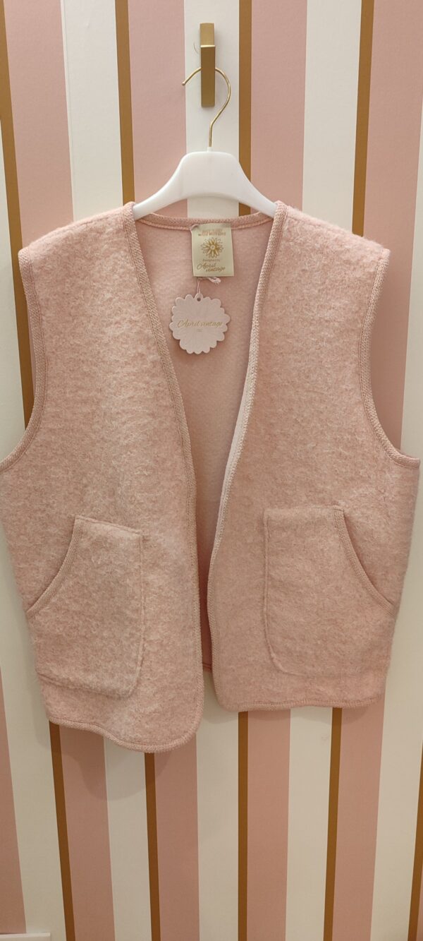 Bolero April Vintage laine rose clair