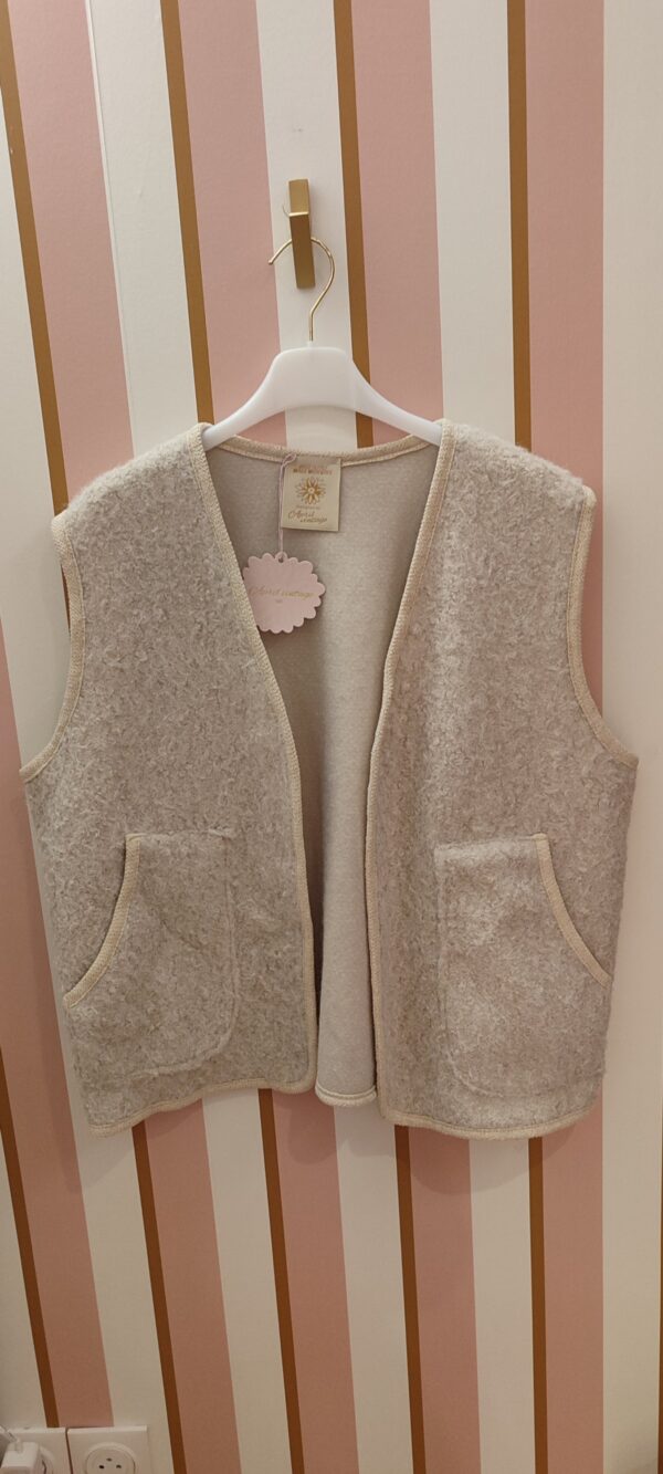 Bolero April Vintage laine beige clair