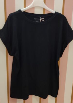 Tee-shirt April Vintage noir col rond petites manches