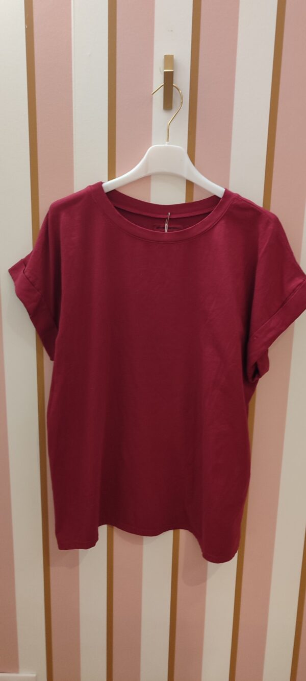 Tee-shirt April Vintage rouge col rond petites manches
