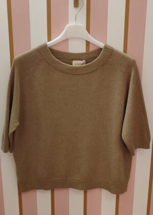 Pull April Vintage manches mi longue et fin camel