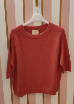 Pull April Vintage manches mi longue et fin rose