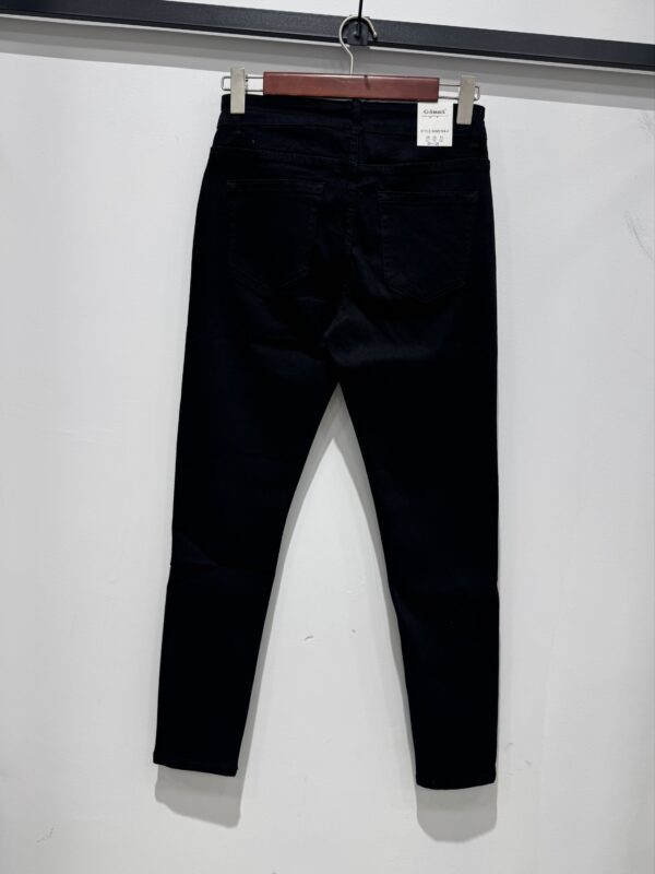 Jeans grande taille boutond décoratifs noir stretch – Image 2