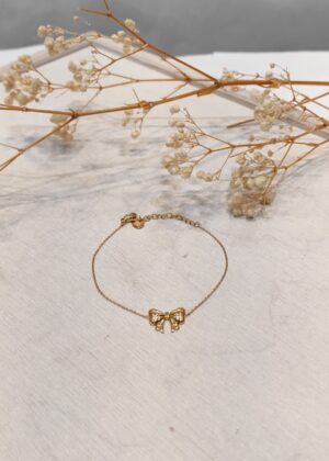 Bracelet noeud doré acier inoxydable
