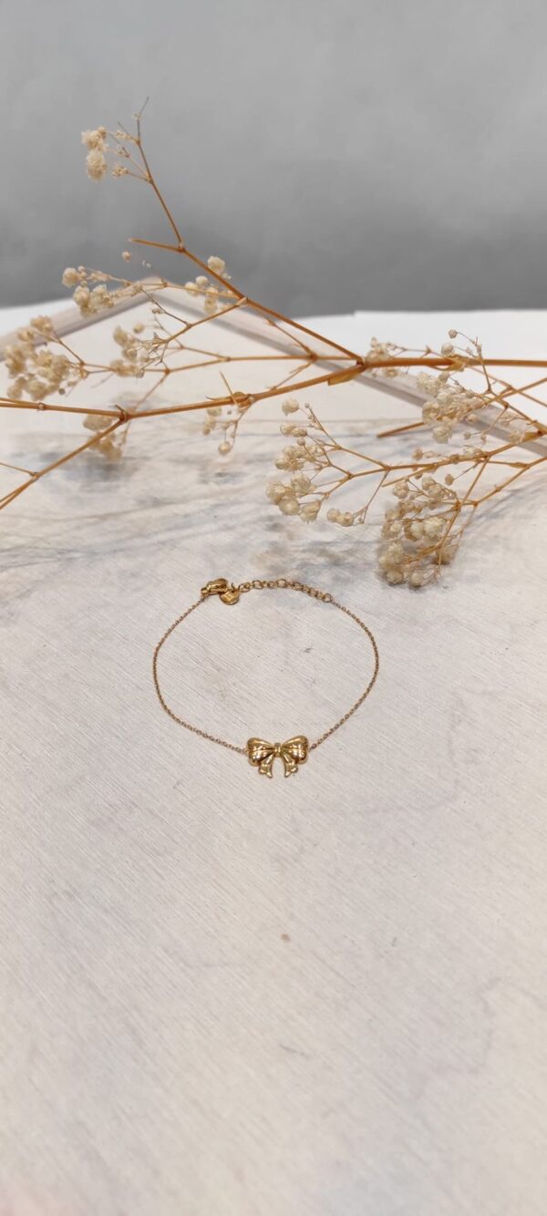 Bracelet noeud doré acier inoxydable