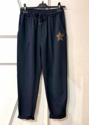 Pantajog April Vintage bleu marine étoile léopard