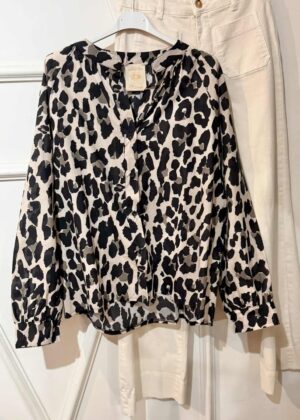 Chemise April Vintage léopard noir