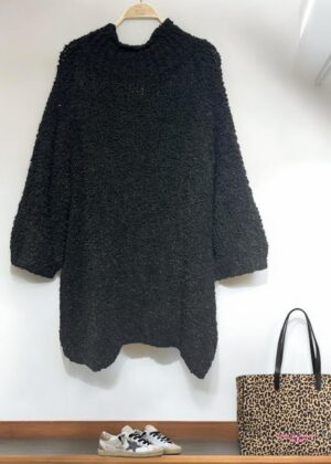 Robe April Vintage laine noir taille unique 36/46 loose