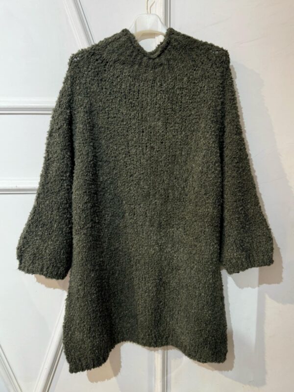 Robe April Vintage laine kaki taille unique 36/46 loose