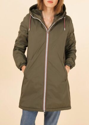 Parka fourrée kaki avec capuche